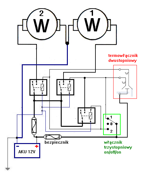 schemat 2 wentylatory termowłącznik dwustopniowy.PNG